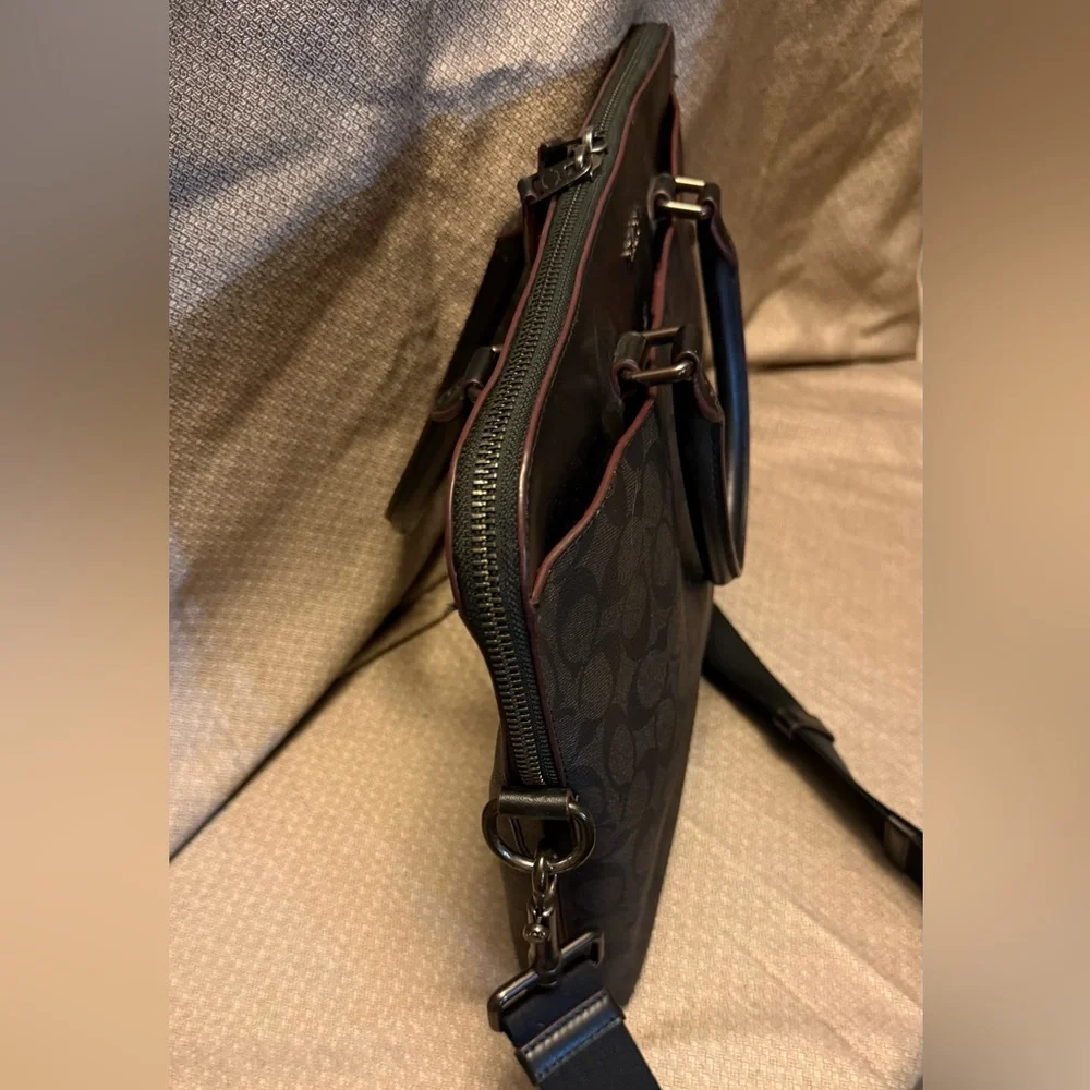 Coach Black and Gray Briefcase
